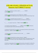 EVR 1001 EXAM 1 UPDATED ACTUAL  Questions And CORRECT Answers