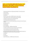 ASE A1 ENGINE REPAIR Practice Test Questions with 100&percnt; Correct Answers Latest Update Top Rated A&plus;