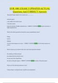 EVR 1001 EXAM 2 UPDATED ACTUAL  Questions And CORRECT Answers