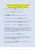 DJJ PAR UPDATED ACTUAL EXAM  Questions And CORRECT Answers