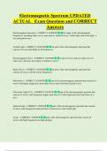 Electromagnetic Spectrum UPDATED  ACTUAL   Exam Questions and CORRECT  Answers 