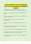 Spectrum Mobile Assessment UPDATED    ACTUAL Exam Questions and CORRECT  Answers