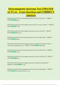 Electromagnetic Spectrum Test UPDATED  ACTUAL   Exam Questions and CORRECT  Answers 