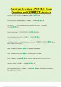 Spectrum Retention UPDATED  ACTUAL  Exam Questions and CORRECT Answers