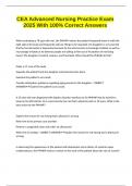 CEA Advanced Nursing Practice Exam 2025 With 100&percnt; Correct Answers