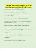 Spectrum Retention UPDATED  ACTUAL  Exam Questions and CORRECT Answers 