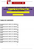  PHARMACOLOGY NURS 251 MODULE 1 to 10 EXAM & FINAL EXAM PORTAGE