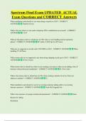 Spectrum Final Exam UPDATED  ACTUAL  Exam Questions and CORRECT Answers 