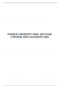 PURDUE UNIVERSITY BIOL 203 EXAM 1 REVIEW 100&percnt; ACCURATE 2025 &emsp;