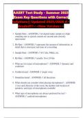 AAERT Test Study - Summer 2025 Exam Key Questions with Correct Solutions&vert;&vert; Updated 2025&sol;2026 A&plus; Graded&excl;&excl;&excl;<<New Version>>