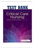 Test Bank For Critical Care Nursing&colon; Diagnosis and Management 8th Edition By Linda D&period; Urden&comma; Kathleen M&period; Stacy & Mary E&period; Lough ISBN&semi;9780323447522 All Chapter 1-41 Covered &vert; Complete Guide A&plus;&period;