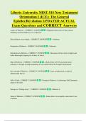 Liberty University NBST 515 New Testament  Orientation I &lpar;ICE&rpar;&colon; The General  Epistles&sol;Revelation UPDATED ACTUAL  Exam Questions and CORRECT Answers 