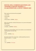 HOTTEL EFDA COMBINED QUESTIONS AND  ANSWERS &vert;&vert; ALREADY GRADED A&plus; &vert;  GUARANTEED PASS &vert; LATETST VERSION 2025