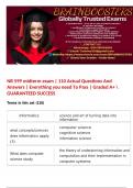 NR 599 &vert; midterm exam &vert; 110 Actual Questions And Answers &vert; Everything you need To Pass &vert; Graded A&plus;  GUARANTEED SUCCESS