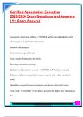 Certified Association Executive  2025&sol;2026 Exam Questions and Answers  &vert; A&plus; Score Assured 