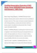 CERTIFED ASSOCIATION EXECUTIVE CAEEXAM PACKAGE DEAL QUESTIONS AND VERIFIED DETAILED ANSWERS &vert; 100&percnt; GUARANTEED PASS &vert; ALREADY GRADED A&plus;