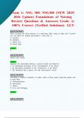 Exam 1&colon; NSG 300&sol; NSG300 &lpar;NEW 2025&sol; 2026 Update&rpar; Foundations of Nursing Review&vert; Questions & Answers&vert; Grade A&vert; 100&percnt; Correct &lpar;Verified Solutions&rpar;- GCU
