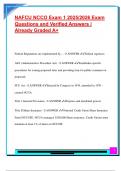 NAFCU NCCO Exam 1 2025&sol;2026 Exam  Questions and Verified Answers &vert;  Already Graded A&plus;