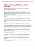 EDF 6437 Exam VERIFIED &vert; LATEST UPDATE