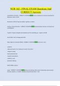 NUR 162 - FINAL EXAM Questions And  CORRECT Answers 