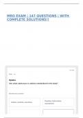 MRO EXAM &vert; 147 QUESTIONS &vert; WITH COMPLETE SOLUTIONS&excl;&excl;