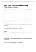 Real Estate Appraisal Exam Questions With Correct Answers&period;