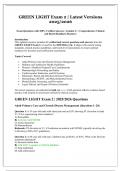 GREEN LIGHT Exam 2 &vert; Latest Versions 2025&sol;2026 &ndash; Exam Questions with 100&percnt; Verified Answers &lpar;Graded A&plus; &vert; Clinical and Board Readiness Resource&rpar;