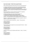 NUR 452 EXAM 1 PRACTICE QUESTIONS