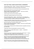 NUR 452 FINAL EXAM QUESTIONS & ANSWERS