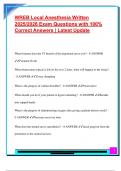 WREB Local Anesthesia Written  2025&sol;2026 Exam Questions with 100&percnt;  Correct Answers &vert; Latest Update 