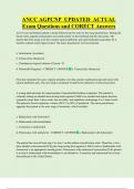 ANCC AGPCNP  UPDATED  ACTUAL  Exam Questions and CORECT Answers 