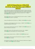 AGPCNP Board Review UPDATED  ACTUAL  Exam Questions and CORECT  Answers 