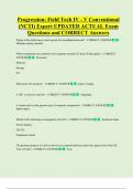 Progression&colon; Field Tech IV - V Conventional  &lpar;NCTI&rpar; Expert UPDATED ACTUAL Exam  Questions and CORRECT Answers