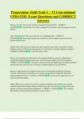 Progression&colon; Field Tech V - VI Conventional  UPDATED  Exam Questions and CORRECT  Answers 