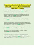 Progression&colon; Field Tech II - III Conventional  UPDATED ACTUAL  Exam Questions and  CORRECT Answers 
