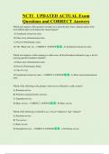 NCTI   UPDATED ACTUAL Exam  Questions and CORRECT Answers