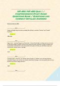 NR 460&sol;NR 460 Quiz 1 &sol; Comprehensive Study Guide Questions Bank &sol; Questions and Correct Detailed Answers 