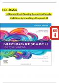  TEST BANK by LoBiondo-Wood&colon; Nursing Research in Canada&comma;  5th Edition by Mina Singh Chapters 1-21
