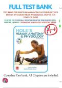 Test Bank for Hole&rsquo;s Human Anatomy and Physiology&comma; 16th Edition&comma; Charles Welsh&comma; Cynthia Prentice-Craver All Chapters Covered ISBN&colon;9781264262885 Newest Edition 2025 Instant Pdf Download