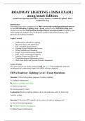 Roadway Lighting 1 IMSA Exam &vert; 2025&sol;2026 Edition &ndash; Actual Exam Questions with 100&percnt; Correct Answers &lpar;Verified & Updated &vert; IMSA Certification Prep&rpar;