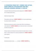 C-39 ROOFING TRADE TEST 1 NEWEST 2025 ACTUAL EXAM COMPLETE 100 QUESTIONS AND WELL DETAILED ANSWERS &lpar;GRADED A&plus;&rpar;2025&sol;26