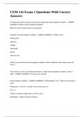 CEM 141 Exam 2 Questions With Correct Answers