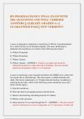 RN PHARMACOLOGY FINAL EXAM WITH  200&plus; QUESTIONS AND WELL VERIFIED  ANSWERS &vert;&vert; ALREADY GRADED A&plus; &vert;&vert;  GUARANTEED PASS &vert;&vert; NEW VERSION&excl;&excl;&excl;