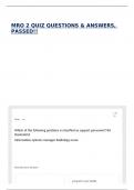MRO 2 QUIZ QUESTIONS & ANSWERS&comma; PASSED&excl;&excl;