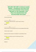 NR 449&sol;NR 449&colon; evidence based &lpar;Week 1 Evidence for practice and ethics&rpar; Expert Strategies&comma; Review of Key Quizzes&comma; and Practice Questions for Guaranteed Success&rsquo; 