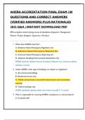 AHERA ACCREDITATION FINAL EXAM 100  QUESTIONS AND CORRECT ANSWERS  &lpar;VERIFIED ANSWERS&rpar; PLUS RATIONALES  2025 Q&A &vert; INSTANT DOWNLOAD PDF EPA-compliant initial training across all disciplines &lpar;Inspector&comma; Management  Planner&comma; Project Designer&comma; Supervisor&comma; Wor
