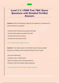 Level 3 3&period;1 PGM Test T&C Game  Questions with Detailed Verified  Answers 