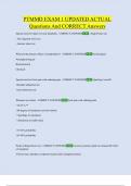 PTMMD EXAM 1 UPDATED ACTUAL  Questions And CORRECT Answers