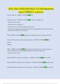RTE 2563 UPDATED KEY EXAM Questions  And CORRECT Answers