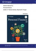 Solution Manual For Personal Finance 14th Edition By E&period; Thomas Garman&period; All Chapters 1-17&period;